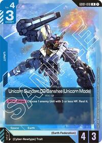 Unicorn Gundam 02 Banshee (Unicorn Mode) | Newtype Rising | Rare | Holofoil | #GD01-010