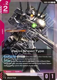 Zaku I Sniper Type | Newtype Rising | Rare | Holofoil | #GD01-048