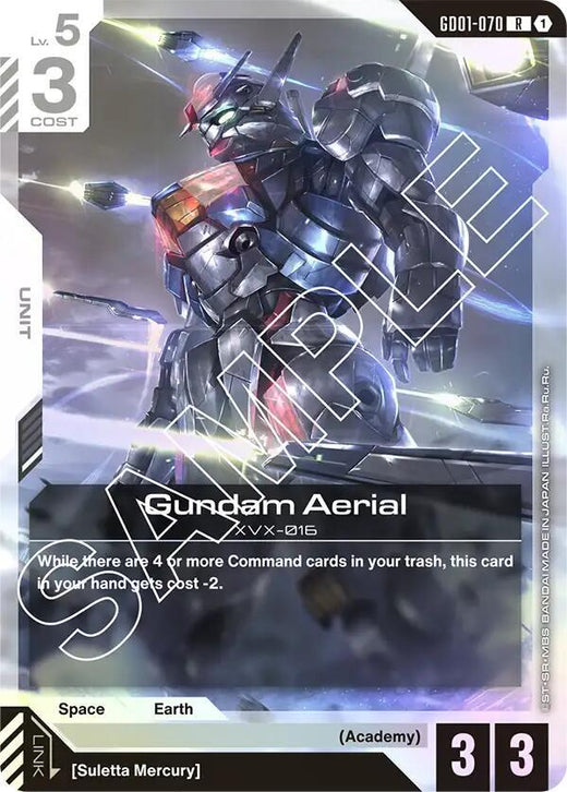 Gundam Aerial GD01-070 Rare Holofoil