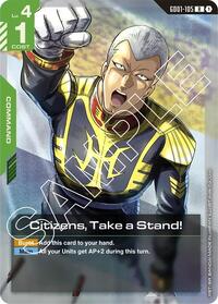 Citizens, Take a Stand! | Newtype Rising | Rare | Holofoil | #GD01-105