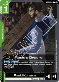 Rasid's Orders | Newtype Rising | Common | Normal | #GD01-110