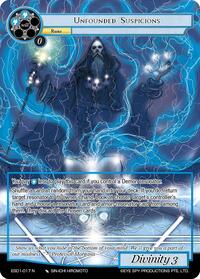 Unfounded Suspicions | Evil Cluster Starter Deck 1: Valgott | Normal | Normal | #ESD1-017 N