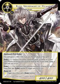 Elite Swordsman of Velmardia | Evil Cluster Starter Deck 2: Matelda | Super Rare | Normal | #ESD2-007 SR