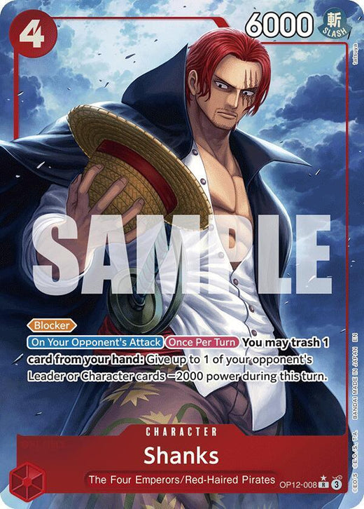 Shanks (008) (Alternate Art) OP12-008 R Foil