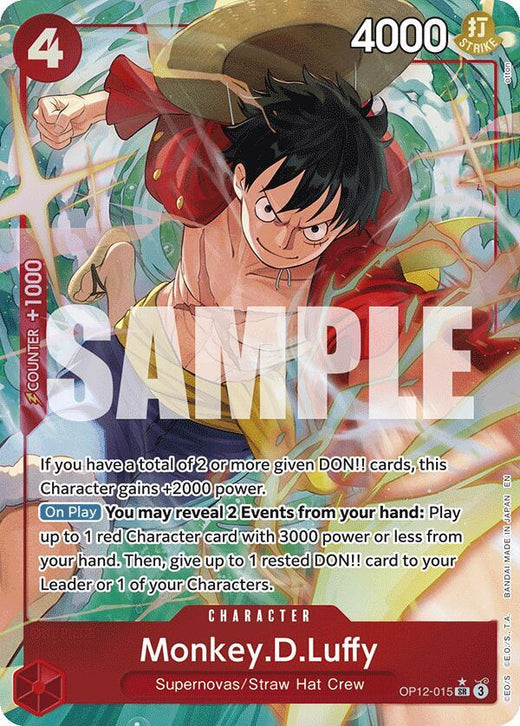 Monkey.D.Luffy (Alternate Art) OP12-015 SR Foil