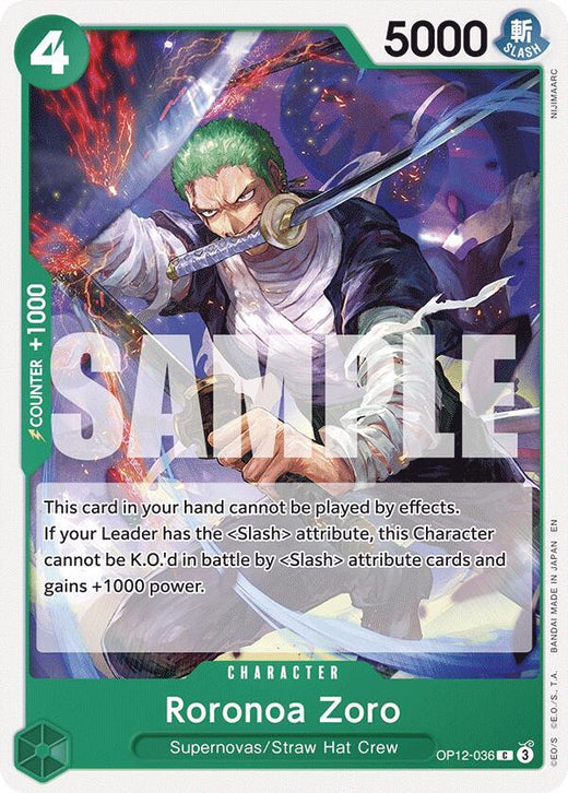 Roronoa Zoro (036) OP12-036 C