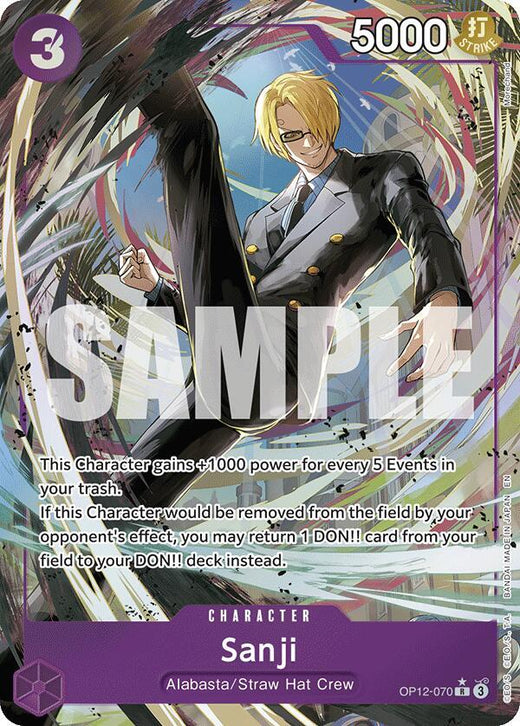 Sanji (070) (Alternate Art) OP12-070 R Foil
