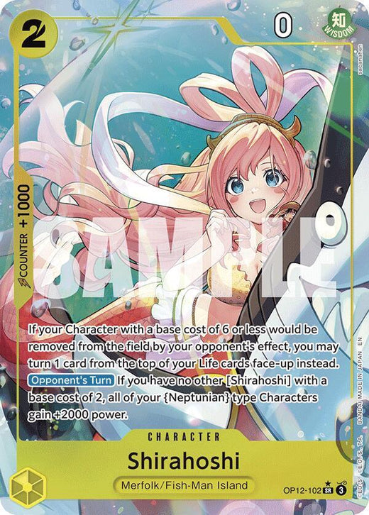 Shirahoshi (Alternate Art) OP12-102 SR Foil