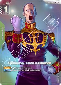 Citizens, Take a Stand! (R+) | Newtype Rising | R+ | Holofoil | #GD01-105