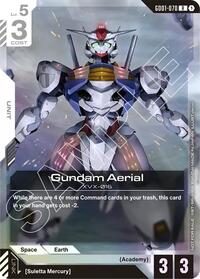Gundam Aerial (Store Tournament Participant Pack 01) | Gundam Promotional Cards | Rare | Holofoil | #GD01-070