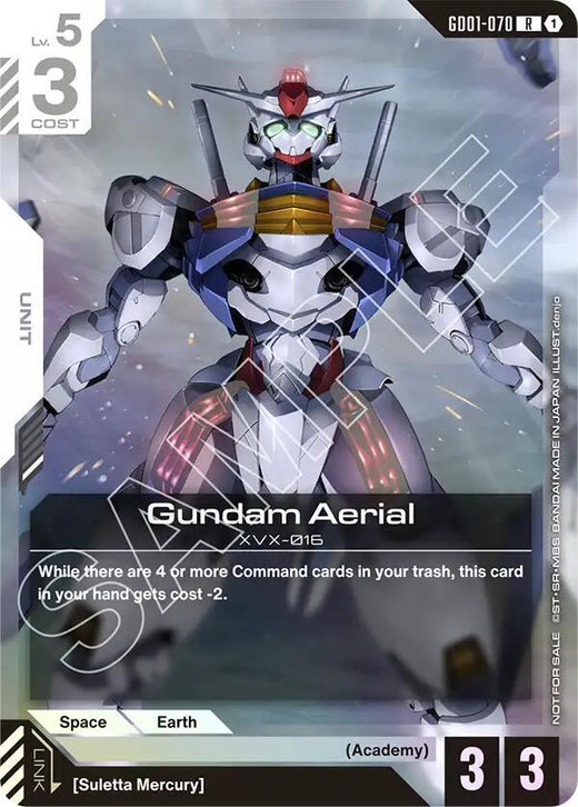 Gundam Aerial (Store Tournament Participant Pack 01) GD01-070 Rare Holofoil