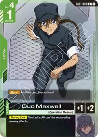 Duo Maxwell (Store Tournament Participant Pack 01) | Gundam Promotional Cards | Rare | Holofoil | #GD01-090
