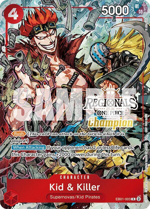 Kid & Killer (Offline Regional Champion Card Set 2025 Vol.2) EB01-003 R Foil