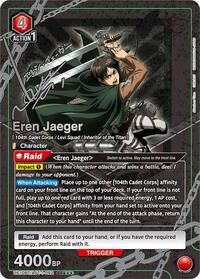 Eren Jaeger (092) (SR***) | UE10BT: Attack on Titan | Super Rare 3-Star | Unspecified | #UE10BT/AOT-1-092