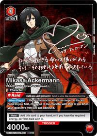 Mikasa Ackermann (089) (SR**) | UE10BT: Attack on Titan | Super Rare 2-Star | Foil | #UE10BT/AOT-1-089