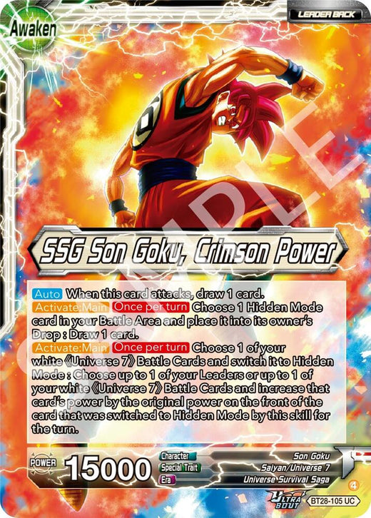 Son Goku // SSG Son Goku, Crimson Power BT28-105 Uncommon