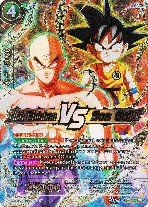 Tien Shinhan VS Son Goku BT28-145 Concept Rare Foil
