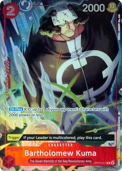 Bartholomew Kuma (Seven Warlords of the Sea Binder Set) OP05-011 C Foil