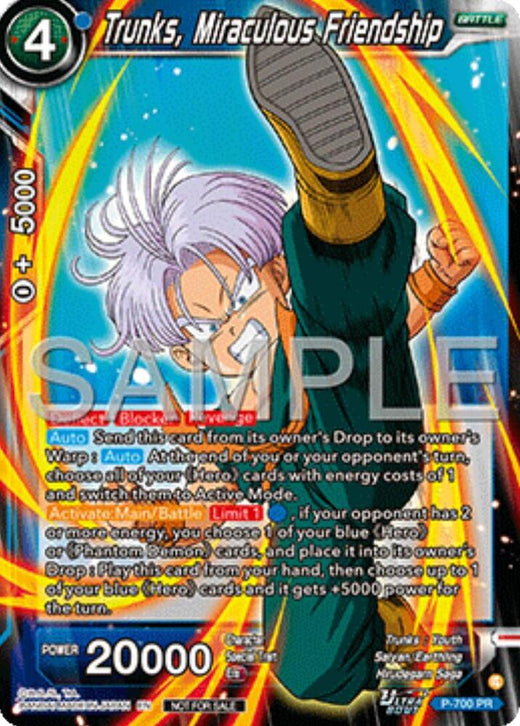 Trunks, Miraculous Friendship (Ultra-Bout Series Tournament Pack Vol.13) P-700 Promo
