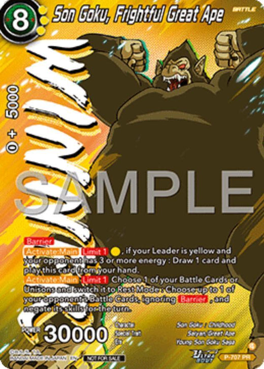 Son Goku, Frightful Great Ape (Ultra-Bout Series Tournament Pack Vol.13) (Winner) P-707 Promo Foil