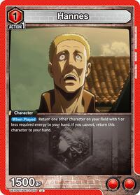Hannes | UE10ST: Attack on Titan Starter Deck | Uncommon | Normal | #UE10ST/AOT-1-070