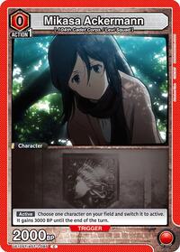 Mikasa Ackermann (085) | UE10ST: Attack on Titan Starter Deck | Common | Normal | #UE10ST/AOT-1-085