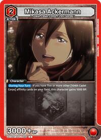 Mikasa Ackermann (086) | UE10BT: Attack on Titan | Common | Normal | #UE10BT/AOT-1-086