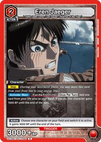 Eren Jaeger (091) | UE10BT: Attack on Titan | Rare | Foil | #UE10BT/AOT-1-091