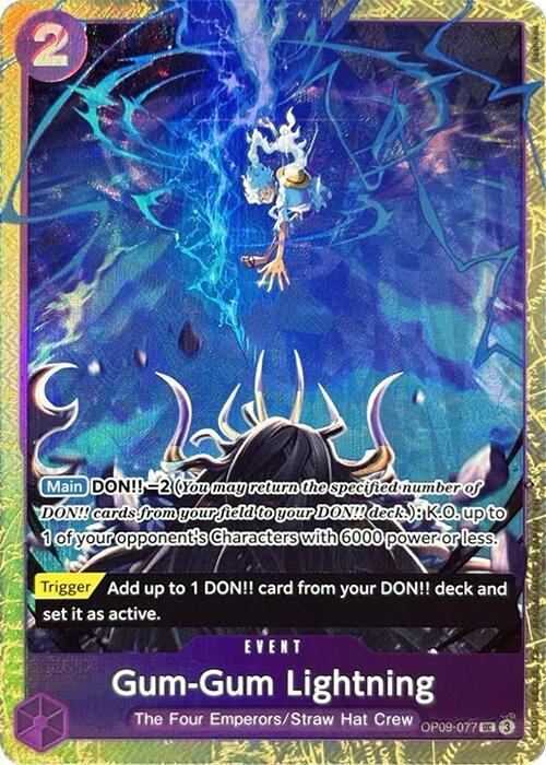 Gum-Gum Lightning (Premium Card Collection -Best Selection Vol. 4-) OP09-077 UC Foil