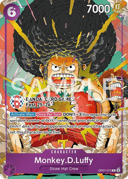 Monkey.D.Luffy (BANDAI Card Games Fest 25-26) OP07-073 R Foil