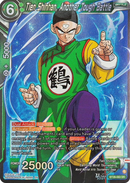 Tien Shinhan, Another Tough Battle BT28-063 Super Rare Foil