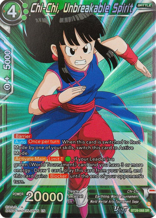Chi-Chi, Unbreakable Spirit BT28-068 Super Rare Foil