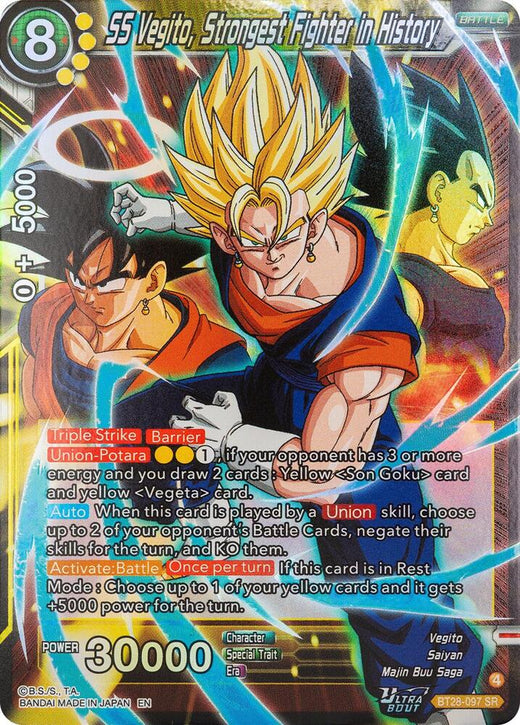 SS Vegito, Strongest Fighter in History BT28-097 Super Rare Foil