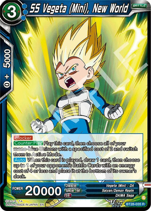 SS Vegeta (Mini), New World BT28-035 Rare