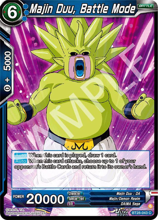 Majin Duu, Battle Mode BT28-043 Common
