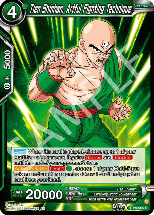 Tien Shinhan, Artful Fighting Technique BT28-065 Rare