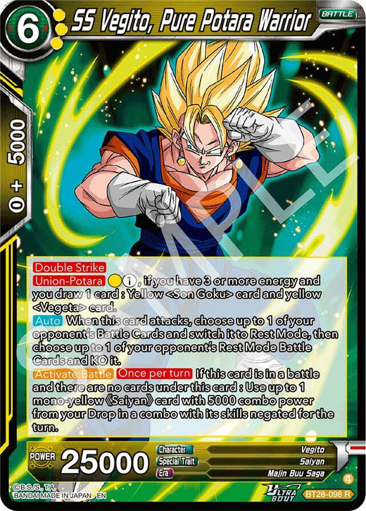 SS Vegito, Pure Potara Warrior BT28-098 Rare