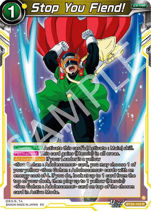 Stop You Fiend! BT28-103 Rare