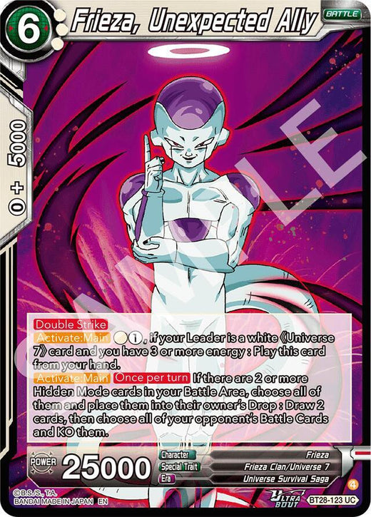Frieza, Unexpected Ally BT28-123 Uncommon