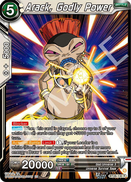 Arack, Godly Power BT28-130 Rare
