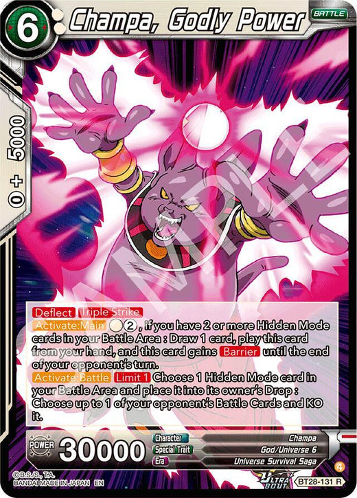 Champa, Godly Power BT28-131 Rare