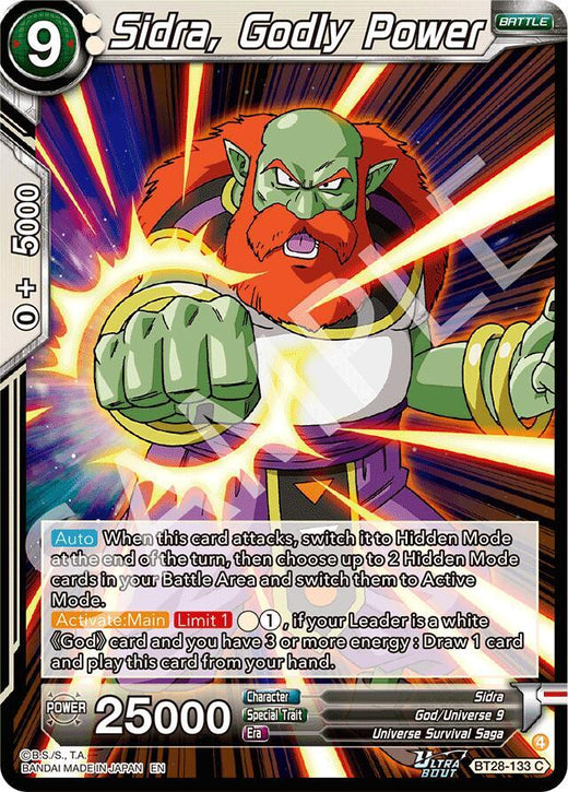 Sidra, Godly Power BT28-133 Common