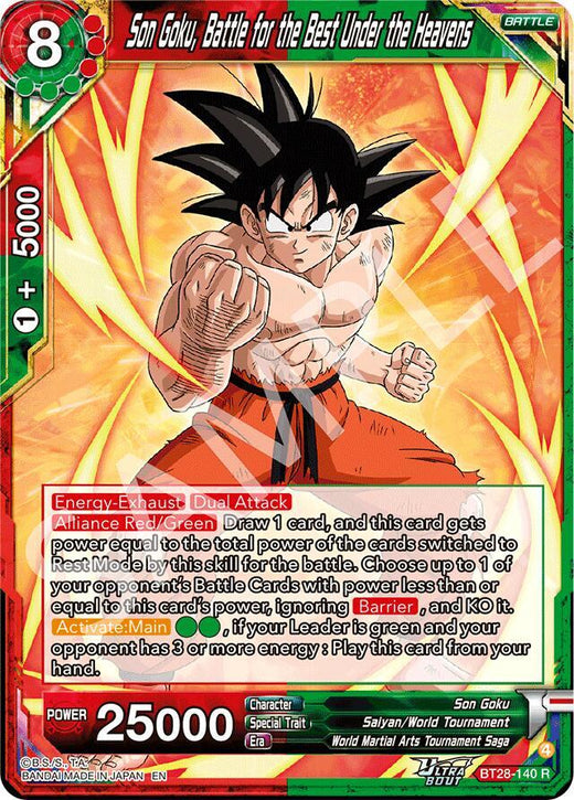 Son Goku, Battle for the Best Under the Heavens BT28-140 Rare