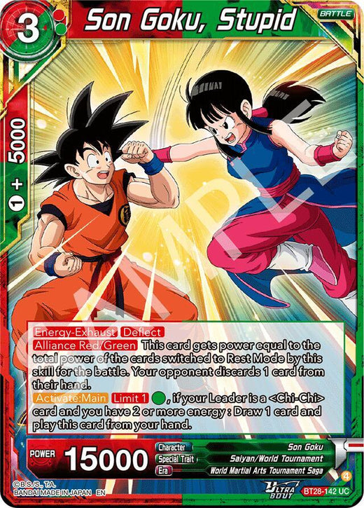 Son Goku, Stupid BT28-142 Uncommon