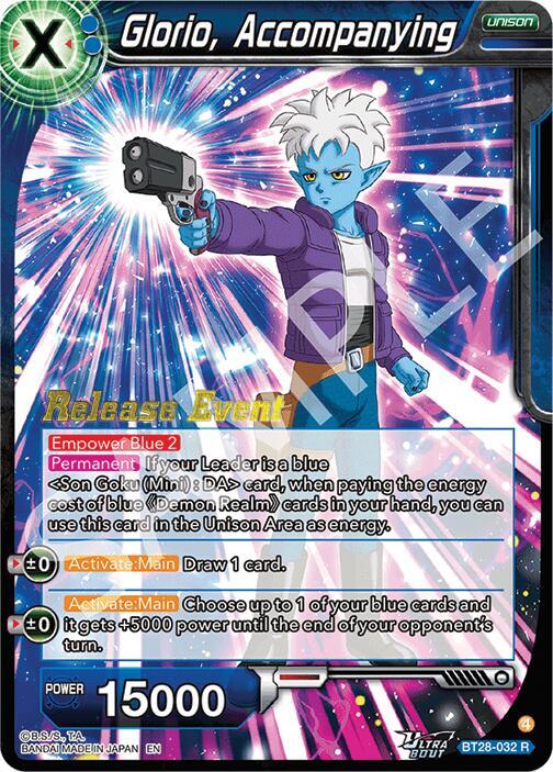 Glorio, Accompanying BT28-032 Rare Foil