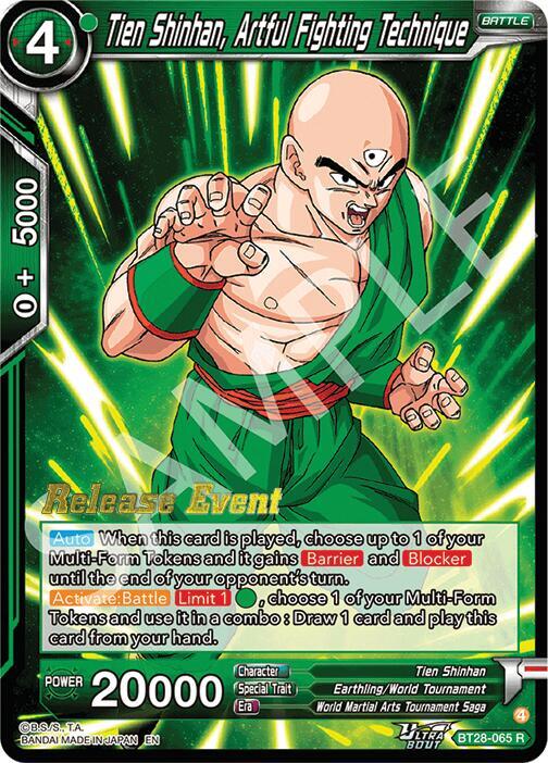Tien Shinhan, Artful Fighting Technique BT28-065 Rare Foil