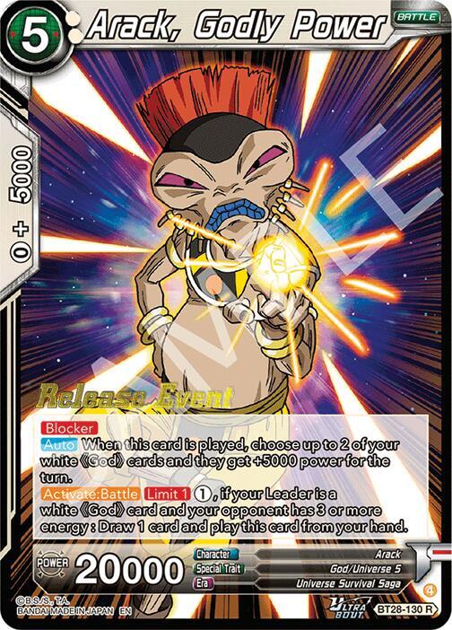 Arack, Godly Power BT28-130 Rare Foil