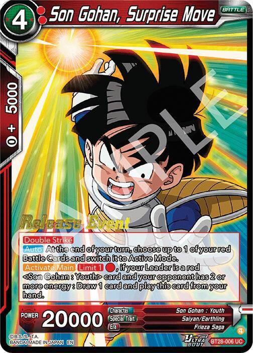 Son Gohan, Surprise Move BT28-006 Uncommon Foil