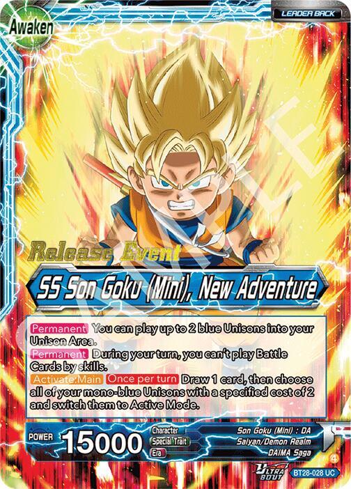 Son Goku (Mini) // SS Son Goku (Mini), New Adventure BT28-028 Uncommon Foil