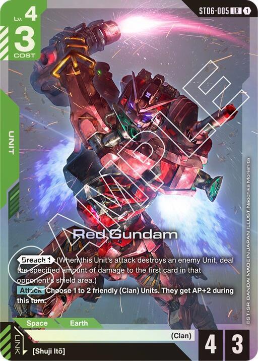 Red Gundam ST06-005 Legend Rare Holofoil